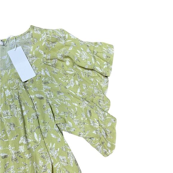 NWT LUSH Flowy Green Blouse Size Small - Picture 4 of 6